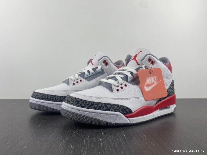 Kicked Out Shoe Store Fire DN3707-160 Jordan Red Air 3 OG 0810